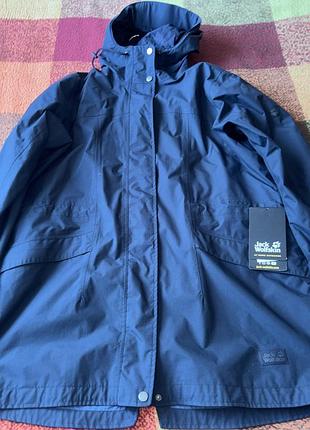 Жіноча парка jack wolfskin синя