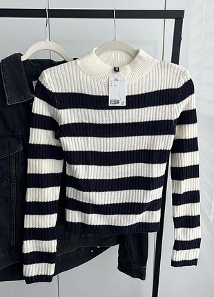 Джемпер в смужку h&m