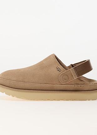 Ugg goldenstar clog замшеві сабо на липучці з тисненим логотипом  🤍
