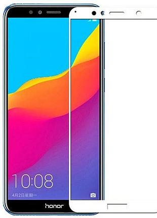 Защитное стекло full glue для телефона huawei y3 2017 белый / white 0.33 мм