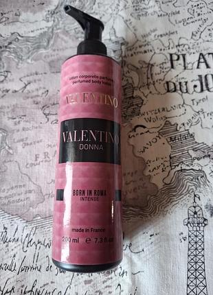 Парфумований лосьйон для тіла valentino donna born in roma intense, 200 мл.