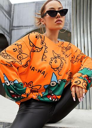 Свитшот shein в мультяшном стиле