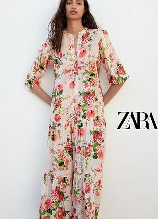 Нежное цветочное платье от zara размер м
