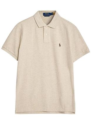 Чоловіча бежева футболка поло polo ralph lauren розмір xl
