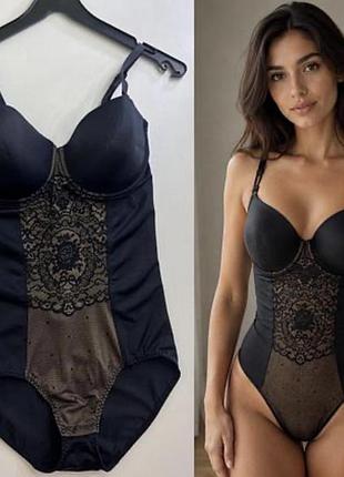 Чорне моделююче боді з мереживом f&f
