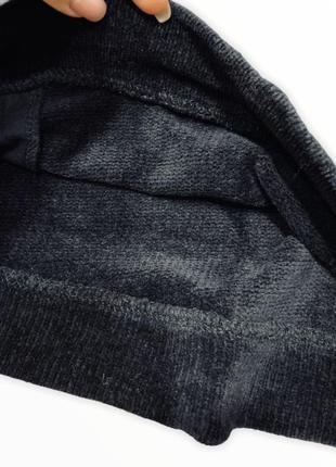 Плюшевая кофта с карманами zara, чёрный вельветовый свитер zara7 фото
