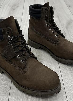 Мужские ботинки timberland premium 6-inch waterproof dark brown (29 см)