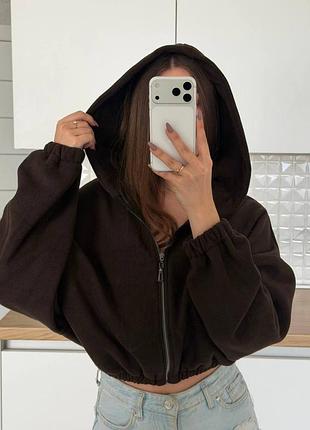 Зіп худі oversize фліс чорний, рожевий, айворі, шоколад, блакитний, мокко