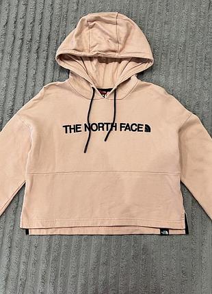Кофта жіноча the north face з капюшоном бежева