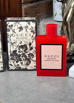 Женские цветочные духи gucci bloom
 ambrosia di fiori 100мл красивые женские духи на подарок парфюму для женщины стойкий парфюм