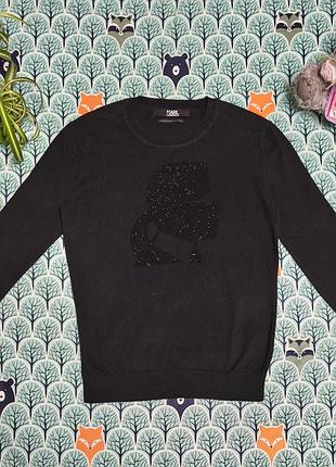 Светр жіночий karl lagerfeld чорний трикотажний xs