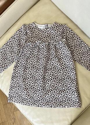 Zara сукня в леопардовий принт на дівчинку 3-4 роки ріст 104 стан ідеальний дов 52, шир 32, рукав 38.5