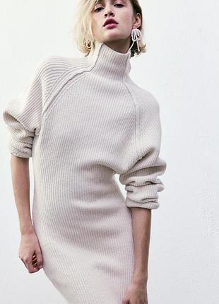 Коротка сукня жіноча h&m трикотажна молочна