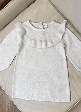 Тепла сукня з обʼємними рукавами від h&m 1.6-2 роки ріст 92 стан ідеальний на дівчинку дов 50.5, шир 32, рукав 35