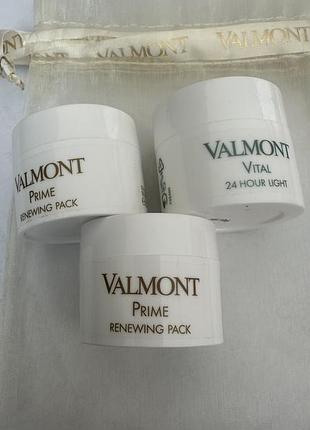 Маски для обличчя valmont prime renewing pack та vital 24 hour light, набір для відновлення шкіри