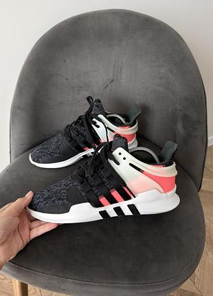 Кросівки чоловічі adidas eqt support чорні з білим та рожевим, розмір 42 (27 см)