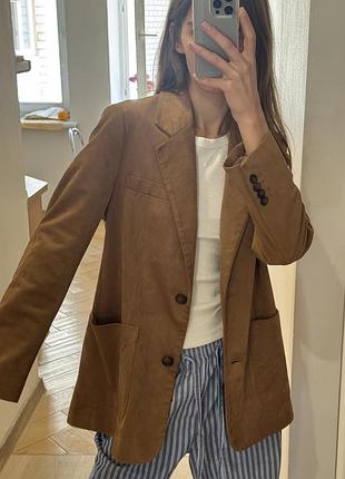 Коричневий піджак stradivarius 2