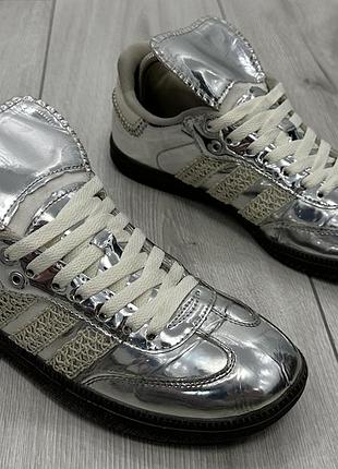 Женские кроссовки adidas x wales bonner samba silver metallic (25 см)