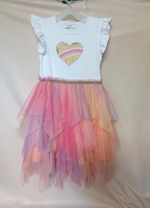 Новогоднее, карнавальное, фатиновое платье primark для девочки (5–6 лет, рост 116 см)