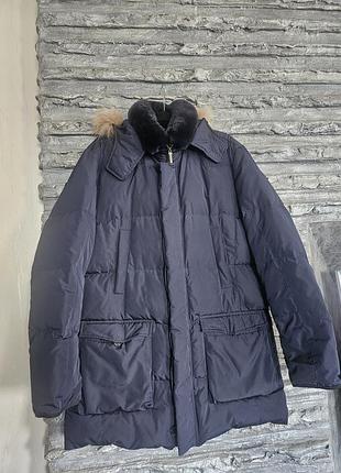 Мужской премиум пуховик enrico marinelli (италия), натуральный гусиный пух, р. 50 (l/xl)
