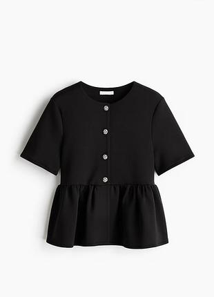 Топ блуза з баскою h&m m 4