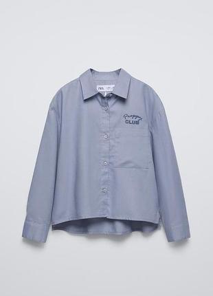 Бавовняна рубашка, сорочка для дівчинки, нова zara