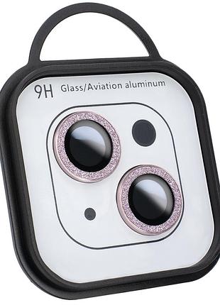 Защитное стекло на камеру diamonds lens для iphone 13 и 13 mini розовое золото для защиты объектива от царапин