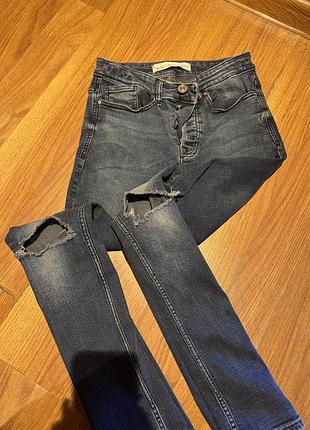 Джинси жіночі скіні сині рвані