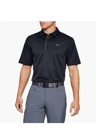 Шикарная мужская черная футболка under armour поло