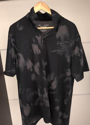 Чоловіче поло under armour the playoff polo чорне, розмір l
