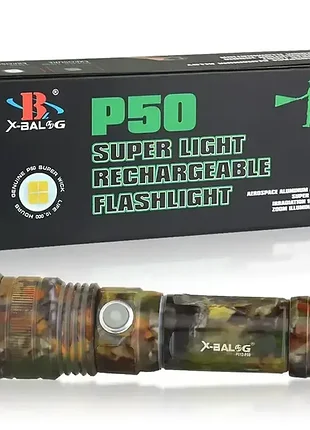 Фонарь полицейский micro usb bailong 1х18650 bl-p512m-p50