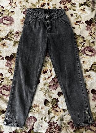 Джинси-балони жіночі luj-yo denim графітові, розмір 36 (s)