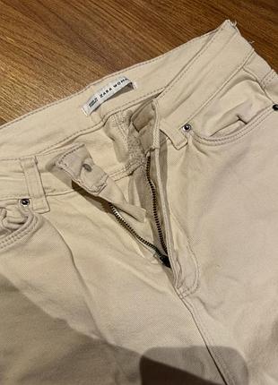 Джинси жіночі zara бежеві
