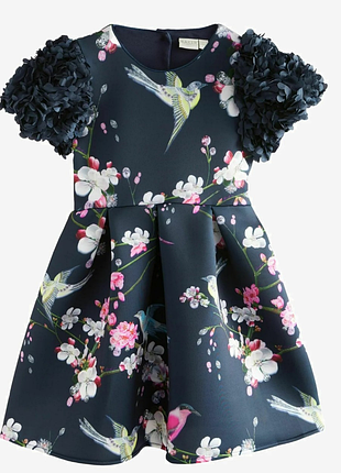 Сукня для дівчинки ted baker темно-синя з квітковим принтом на 6 років