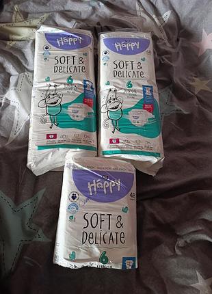 Підгузки happy soft & delicate 6 (120 шт.)
