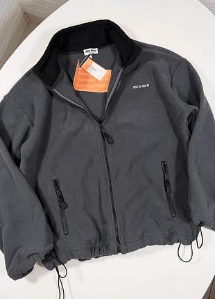 Фліска miu miu фліс полярний преміум флісова кофта худі зіп худі fleece polar міу міу