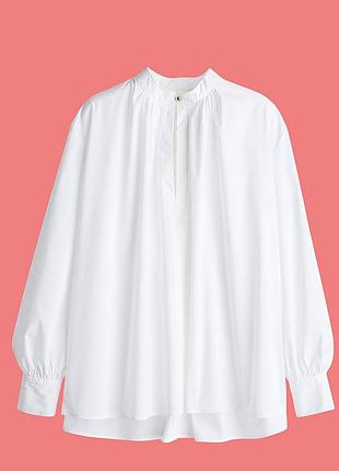 Роскошная хлопковая рубашка-блуза h&m 8