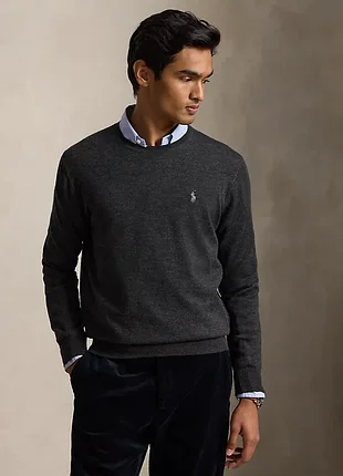 Свитер из шерсти с круглым вырезом от polo ralph lauren