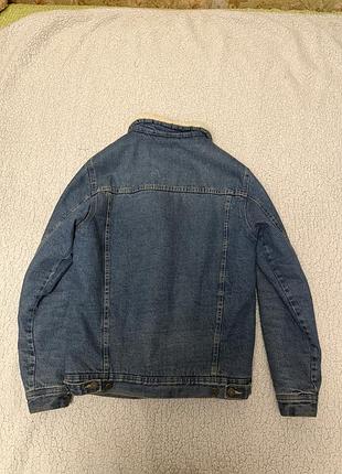 Куртка чоловіча джинсова pull&bear з хутром 4