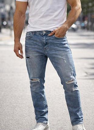 Новые джинсы denim co w38 l32 с потертостями primark