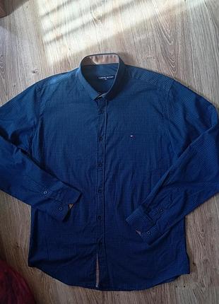 Мужская рубашка tommy hilfiger flex poplin, xl 6