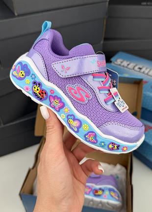 Детские кроссовки на липучках skechers play scene