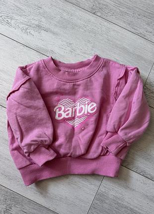 Кофта для дівчинки barbie рожева, розмір 74, фліс
