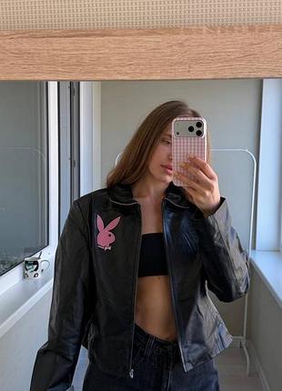 Шкірянка куртка playboy 100% шкіра