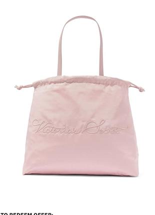 Сумка для жінок victoria’s secret cinched satin tote bag рожева