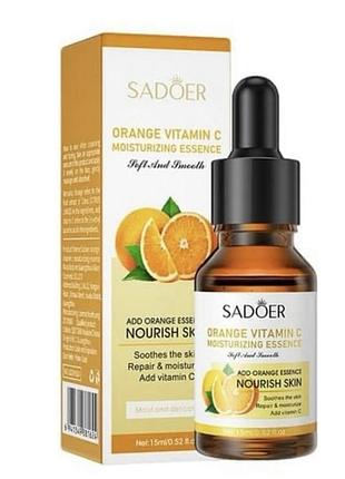 Есенція для обличчя sadoer orange vitamin c moisturizing essence з екстрактом апельсину (15 мл)