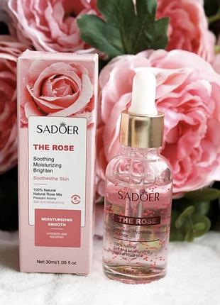 Зволожуюча сироватка для обличчя з екстрактом троянди sadoer the rose luxurious hydrating essence