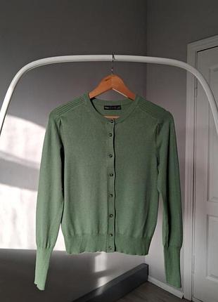 Женский кардиган на пуговицах зеленый marks &amp; spencer