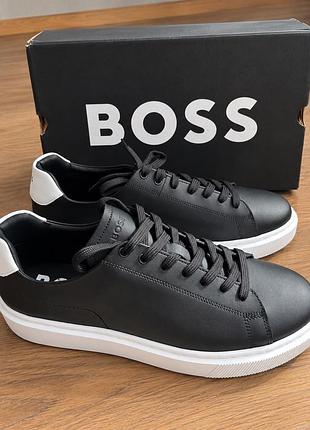 Нові оригінальні чорні кросівки boss colyn з натуральної шкіри, розмір 45