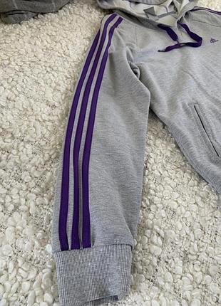 Худі в сірому кольорі на флісі adidas 4